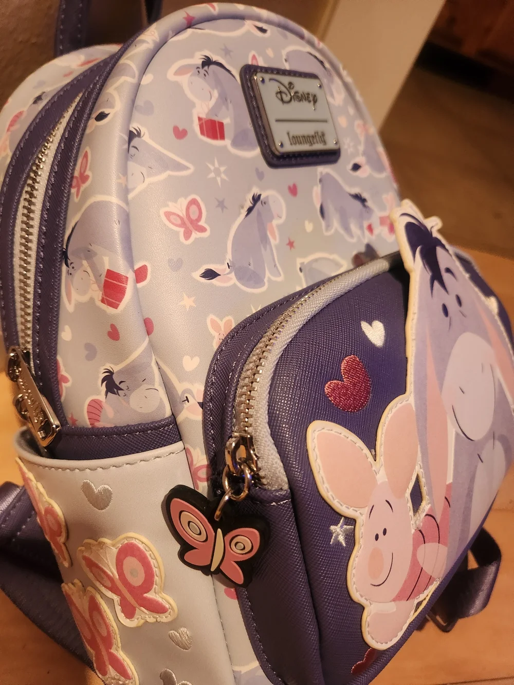 Loungefly Eeyore & Piglet Mini Backpack - Light Purple/Navy